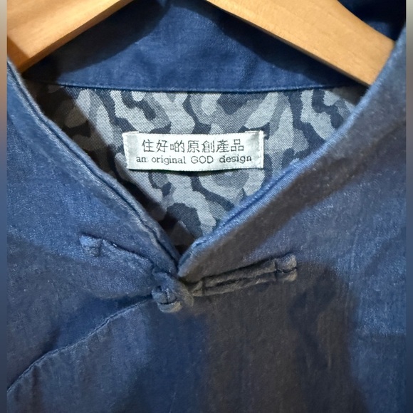 Goods Of Desire GOD Designer Chinese Dress Made in Hong Kong Toggle Asain LNWOT - Picture 2 of 7
